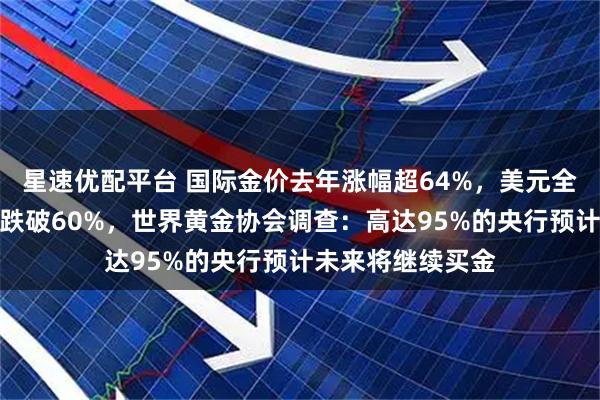 星速优配平台 国际金价去年涨幅超64%，美元全球外汇储备占比跌破60%，世界黄金协会调查：高达95%的央行预计未来将继续买金