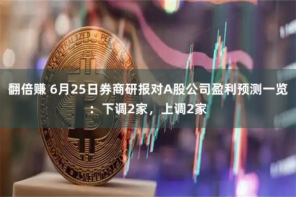 翻倍赚 6月25日券商研报对A股公司盈利预测一览：下调2家，上调2家